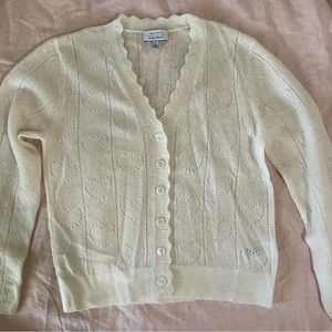 & Other Stories Paris Atelier heart punched cardigan NWOT